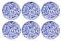 Hermia Blue Serv Wave Juego de Platos de Servicio (6 Piezas) en Azul y Blanco
